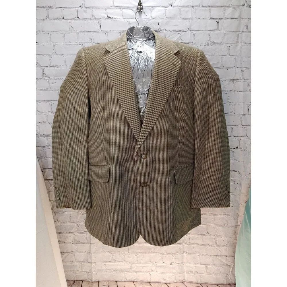 Jeffrey Banks VINTAGE Mens Size 44R Brown/Taupe Sport Jacket Blazer